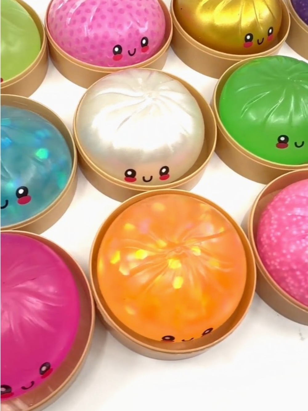 Fun doh squishy bun mystery dumpling toy for stress relief. Cute and fun!